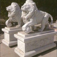 DW-1001_動(dòng)物雕刻-石獅子