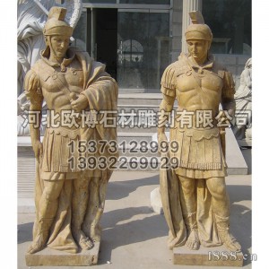曲陽(yáng)石雕 西方人物 武士