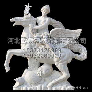 曲陽(yáng)雕刻_西方人物_騎馬人物