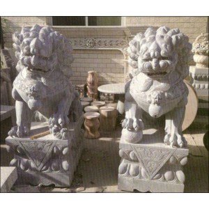 DW-1006_動(dòng)物雕刻_石獅子