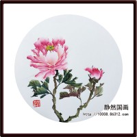 靜然國畫-牡丹卡片-JR-KPMD-Y-10019