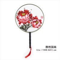 靜然國(guó)畫-牡丹圓扇-JR-YSMD-10001